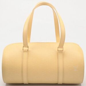 Louis Vuitton Soufflot Shoulder Bag in Rare Vanilla Epi and Smooth Leather